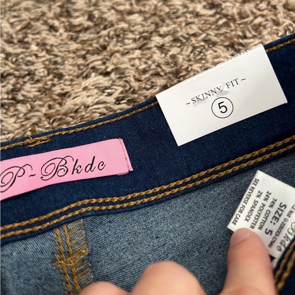 Dark Wash High Waisted Skinny Jeans - Picture 7 of 12